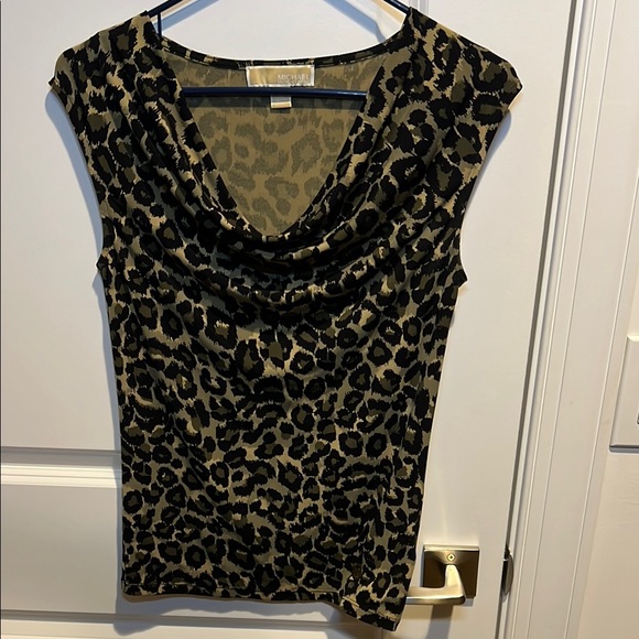 Michael Kors Tops - Michael Kors Black Fitted Blouse with cowl neck